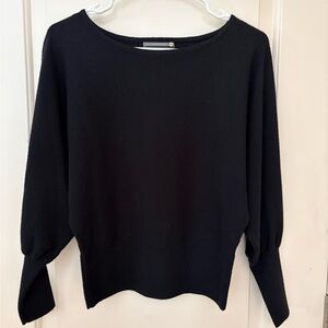 Anthropologie Black Boat Neck/Bat Wing Sweater, S